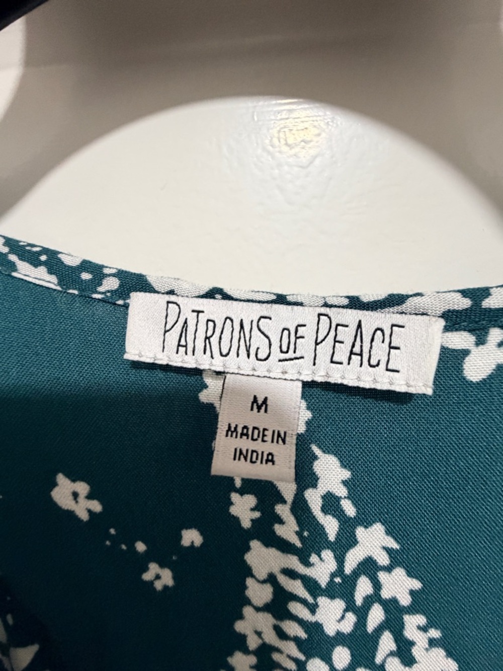 Patrons of Peace Teal Paisley Wrap Maxi Dress - Picture 4 of 4